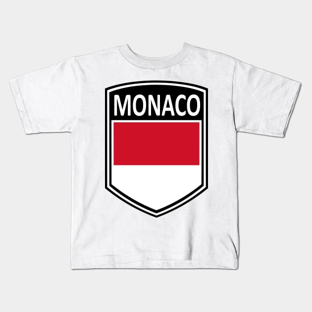 Flag Shield - Monaco Kids T-Shirt by Taylor'd Designs